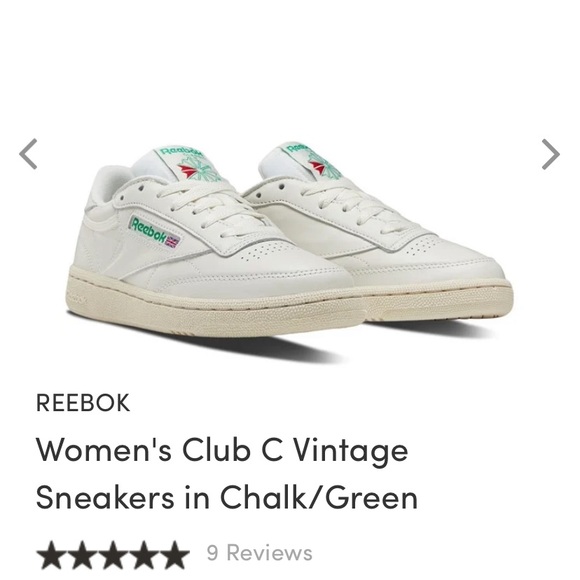 Reebok women’s Club C vintage sneakers in chalk/green - Picture 5 of 7